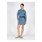 Lee Cooper Kadın Jean Fermuarlı Mini Elbise, Lacivert, S Beden