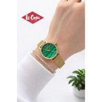 Lee Cooper Küçük Kasa Vintage Hasır Kordon 2 Yıl Garantili 3 Atm Kadın Kol Saati+Bileklik 08292.170 - Standart