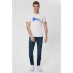 Lee Cooper Lawson Erkek O Yaka T-Shirt - XXL - Ekru