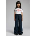 Lee Cooper Lisa Yüksek Bel İspanyol Paça Kesim Geniş Paça %100 Pamuk Mavi Kız Çocuk Jean Pantolon
