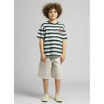 Lee Cooper Lory Erkek Çocuk Çizgili Bisiklet Yaka T-Shirt Yeşil, 14 Yaş, 262 LCB 242013, ZÜMRÜT-BEYAZ ÇİZGİLİ, Erkek Çocuk