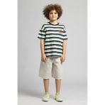 Lee Cooper Lory Erkek Çocuk Çizgili Bisiklet Yaka T-Shirt Yeşil, 8 Yaş, 262 LCB 242013, ZÜMRÜT-BEYAZ ÇİZGİLİ, Erkek Çocuk