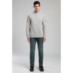 Lee Cooper Luke Erkek Dik Yaka Sweatshirt Bej - 2XL