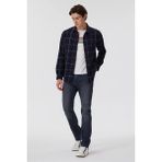 Lee Cooper Lupın Erkek Dokuma Gömlek Lacivert Ekoseli - 2XL - Mavi