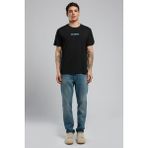 Lee Cooper Maxwell Erkek %100 Pamuk O Yaka T-Shirt Siyah