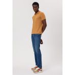Lee Cooper Miless Erkek %100 Pamuk Polo Yaka T-Shirt Koyu Hardal
