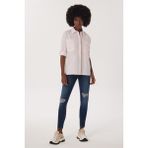 Lee Cooper Mindy Kadın %100 Pamuk Dokuma Gömlek Açık Pembe - XS