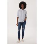 Lee Cooper Mindy Kadın %100 Pamuk Dokuma Gömlek Mavi - XS