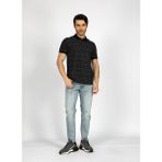 Lee Cooper Multi Erkek %100 Pamuk Baskılı Pike Polo Yaka T-shirt Siyah