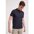 Lee Cooper Nature Erkek %100 Pamuk Baskılı Polo Yaka T-shirt Lacivert