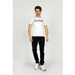 Lee Cooper Nero Erkek %100 Pamuk O Yaka T-shirt Beyaz