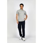 Lee Cooper Newandy Erkek %100 Pamuk Polo Yaka T-Shirt Gri Melanj - 2XL