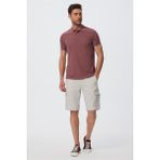 Lee Cooper Newbernard Erkek %100 Pamuk Polo Yaka T-Shirt Gül Kurusu