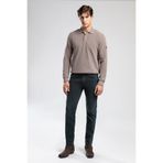 Lee Cooper Newblend Erkek Polo Yaka Sweatshirt Koyu Bej