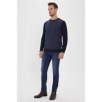 Lee Cooper Newdiagonal Erkek Bisiklet Yaka Sweatshirt İndigo