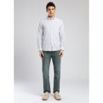 Lee Cooper Onesa Erkek %100 Pamuk Uzun Kol Dokuma Gömlek - Beyaz - XL