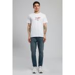 Lee Cooper Orsino Erkek %100 Pamuk O Yaka T-Shirt Beyaz - 2XL