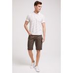 Lee Cooper Paper Erkek %100 Pamuk Baskılı Polo Yaka T-Shirt Beyaz