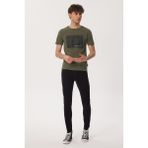 Lee Cooper Patrice Erkek %100 Pamuk O Yaka T-Shirt Haki