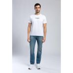Lee Cooper Patrico Erkek %100 Pamuk O Yaka T-Shirt Beyaz - 2XL
