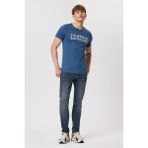 Lee Cooper Pers Erkek %100 Pamuk O Yaka T-Shirt İndigo