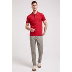Lee Cooper Pool Erkek %100 Pamuk Baskılı Polo Yaka T-shirt Kırmızı