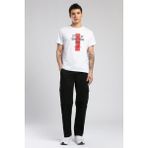Lee Cooper Ric Erkek %100 Pamuk O Yaka T-Shirt Beyaz - XL