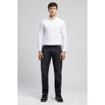 Lee Cooper Ricky Erkek Hıgh Rıse Straıght %100 Pamuk Rahat Kesim Yüksek Bel Düz Paça Jean Pantolon Antrasit - 38 - 30