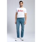 Lee Cooper Ricky Erkek Hıgh Rıse Straıght Rahat Kesim Yüksek Bel Düz Paça Jean Pantolon Mavi - Açık Mavi - 38 - 30