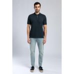 Lee Cooper Rolan Erkek %100 Pamuk Polo Yaka T-Shirt Lacivert