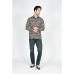 Lee Cooper Rory Erkek Dokuma Uzun Kol Gömlek Antrasit-Camel - Gri