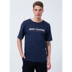 Lee Cooper Sanders Erkek %100 Pamuk Bisiklet Yaka T-Shirt Lacivert