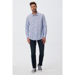 Lee Cooper Sanremo Erkek %100 Pamuk Dokuma Gömlek İndigo - XL - Mavi