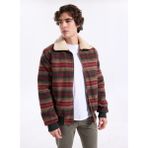 Lee Cooper Santos Erkek Klasik Yaka %100 Pamuk Mont Haki Bordo