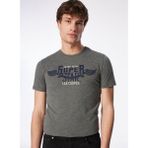 Lee Cooper Sertiw Erkek %100 Pamuk O Yaka T-shirt Antrasit Melanj