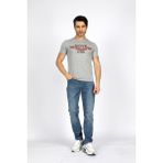Lee Cooper Sertiw Erkek %100 Pamuk O Yaka T-Shirt Gri Melanj - 2XL