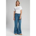 Lee Cooper Teresa Yüksek Bel Normal Kesim Düz Paça Cordelia Light Kadın Jean Pantolon - XL - Mavi