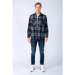 Lee Cooper Tex Erkek Dokuma Uzun Kol Gömlek Kahve-Petrol