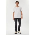 Lee Cooper Thomas Erkek %100 Pamuk Oversize Bisiklet Yaka T-Shirt Off White - Beyaz