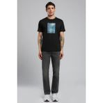 Lee Cooper Tino Erkek %100 Pamuk O Yaka T-Shirt Siyah