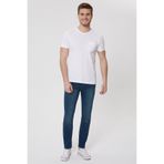 Lee Cooper Twingo Erkek %100 Pamuk Bisiklet Yaka Pike T-Shirt Beyaz