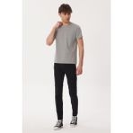 Lee Cooper Twingos 5 Erkek %100 Pamuk Pike O Yaka T-shirt Gri Melanj