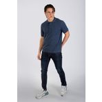 Lee Cooper Twins 1 Erkek %100 Pamuk Pike Polo Yaka T-shirt Indigo