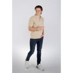 Lee Cooper Twins 1 Erkek %100 Pamuk Pike Polo Yaka T-Shirt Koyu Bej - Beyaz