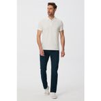 Lee Cooper Twins Erkek %100 Pamuk Polo Yaka T-shirt Ekru