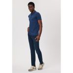 Lee Cooper Twins Erkek %100 Pamuk Polo Yaka T-shirt Indigo