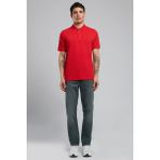 Lee Cooper Twins Erkek %100 Pamuk Polo Yaka T-Shirt Kırmızı - XL