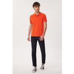 Lee Cooper Twins Erkek %100 Pamuk Polo Yaka T-shirt Mercan