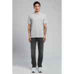 Lee Cooper Twins Erkek %100 Pamuk Polo Yaka T-Shirt Taş