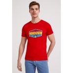 Lee Cooper Unıque Erkek O Yaka T-Shirt - M - Kırmızı